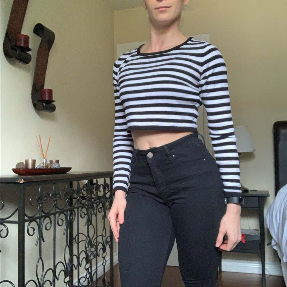 5 for $15 // Striped crop top